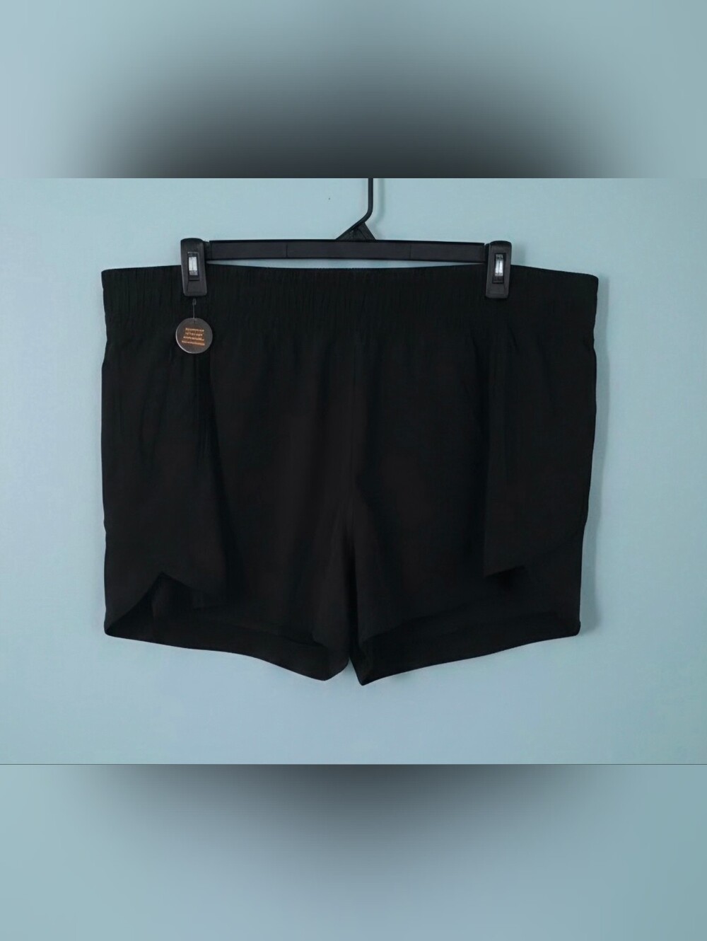 Avia Black Elastic Waist Skort with Side Drapes